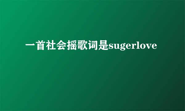 一首社会摇歌词是sugerlove