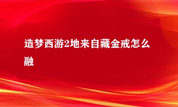 造梦西游2地来自藏金戒怎么融