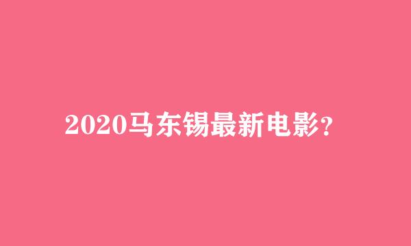 2020马东锡最新电影？