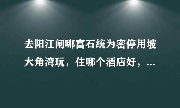 去阳江闸哪富石统为密停用坡大角湾玩，住哪个酒店好，是网上订还是到酒店去。