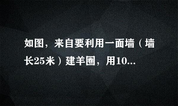 如图，来自要利用一面墙（墙长25米）建羊圈，用100米的围栏围成总面积为400平方米的羊圈，求羊圈的边