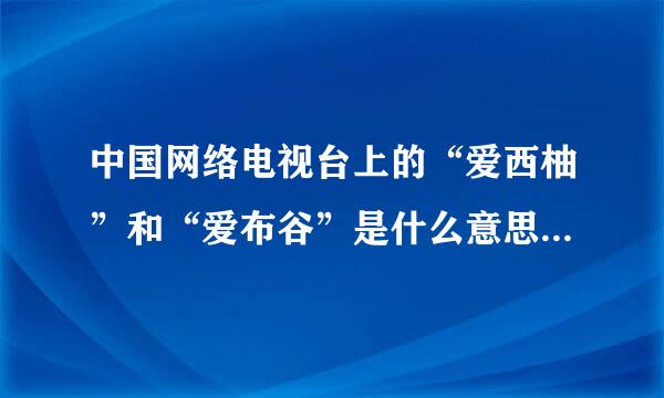 中国网络电视台上的“爱西柚”和“爱布谷”是什么意思?为什么这样称呼?