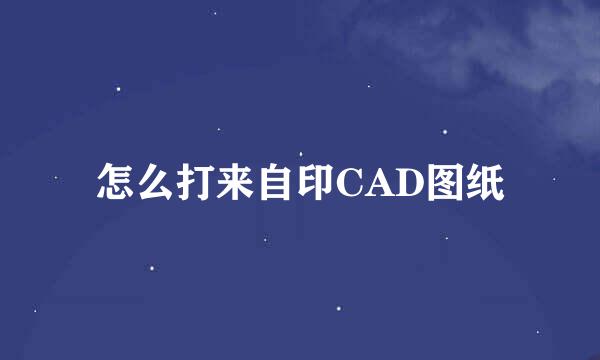 怎么打来自印CAD图纸