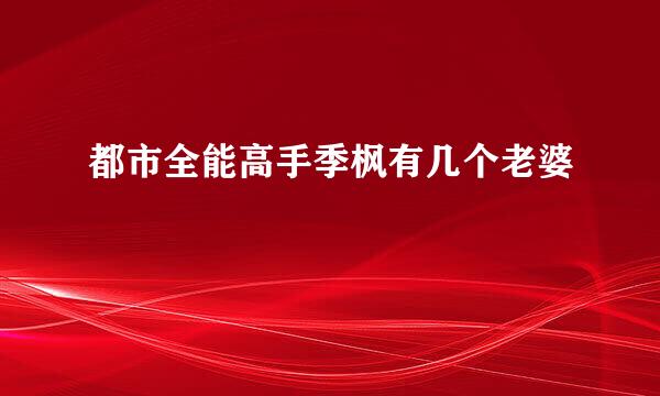 都市全能高手季枫有几个老婆