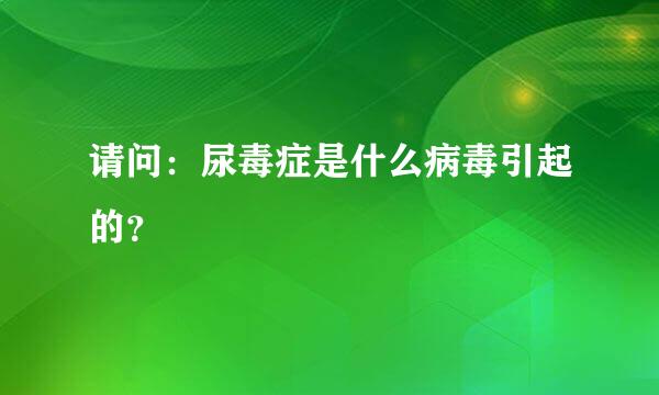 请问：尿毒症是什么病毒引起的？