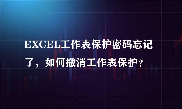 EXCEL工作表保护密码忘记了，如何撤消工作表保护？