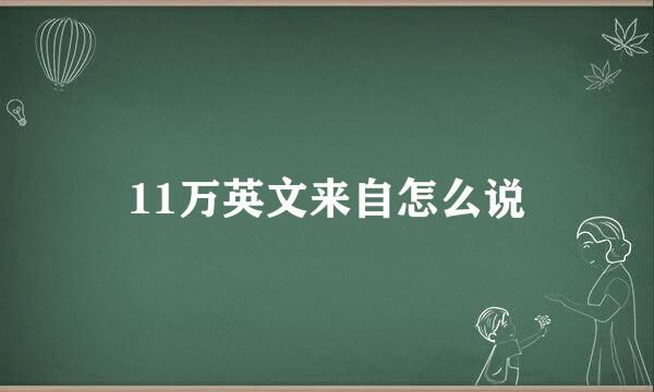 11万英文来自怎么说