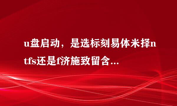 u盘启动，是选标刻易体米择ntfs还是f济施致留含at32那个比较好点。