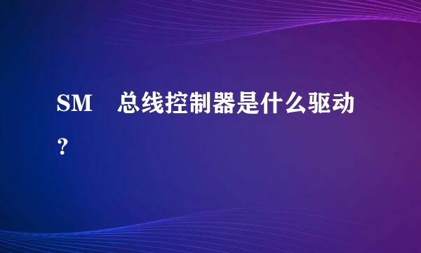 SM 总线控制器是什么驱动？