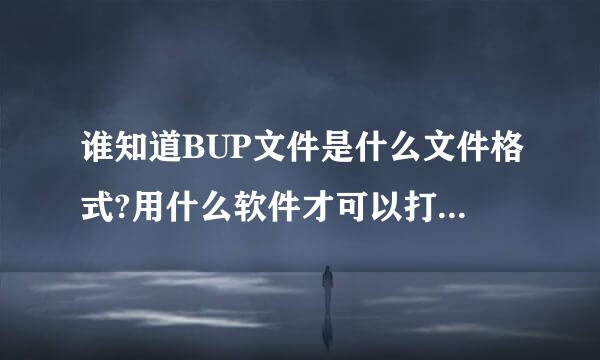 谁知道BUP文件是什么文件格式?用什么软件才可以打开?删了对其他的视频文件没影响吧？