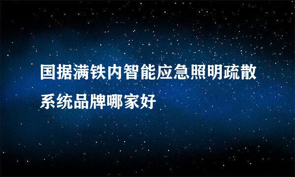 国据满铁内智能应急照明疏散系统品牌哪家好