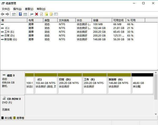 win10电脑就一个c盘怎么分区