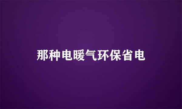 那种电暖气环保省电