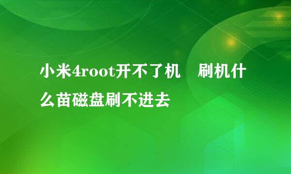 小米4root开不了机 刷机什么苗磁盘刷不进去