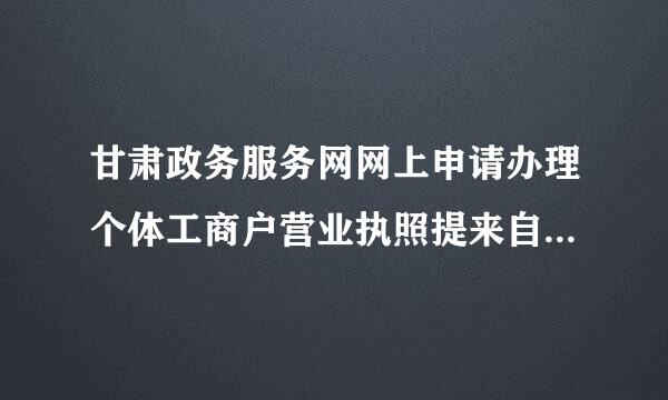 甘肃政务服务网网上申请办理个体工商户营业执照提来自交成功之后市监机关预审、受理、360问答审核、审核通过、核批？