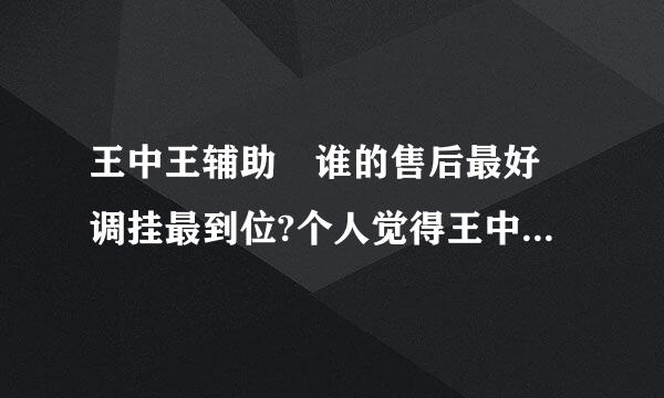 王中王辅助 谁的售后最好 调挂最到位?个人觉得王中王辅助美美 不来自错 值得一顶的