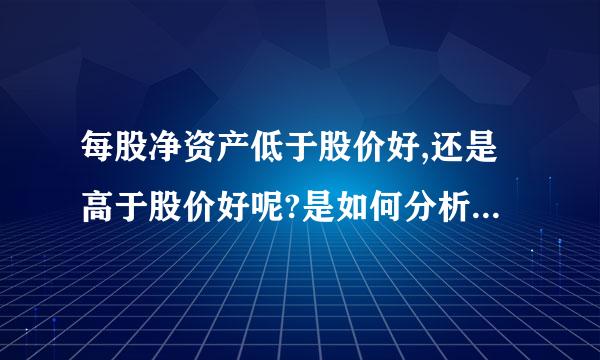 每股净资产低于股价好,还是高于股价好呢?是如何分析每股净资产与股价的呢?