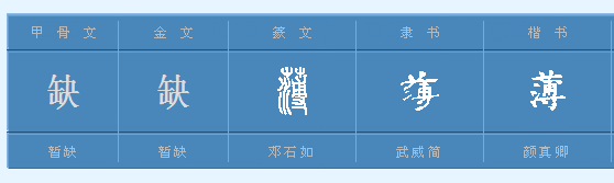 “薄”字多音字是来自什么？