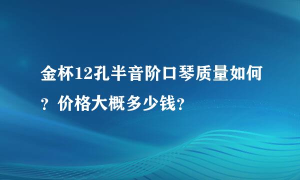 金杯12孔半音阶口琴质量如何？价格大概多少钱？