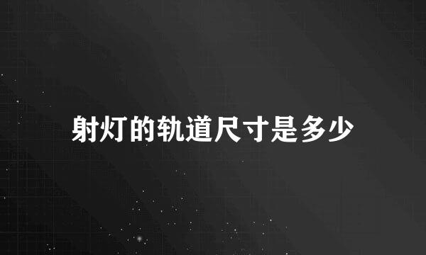 射灯的轨道尺寸是多少