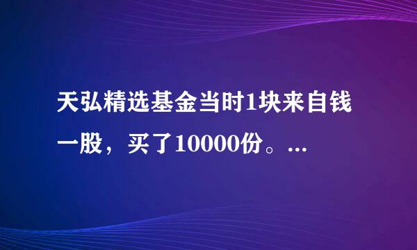 天弘精选基金当时1块来自钱一股，买了10000份。现在单位净值0.489，累计净值1.5，这是什么意思，360问答卖出去赔钱吗?