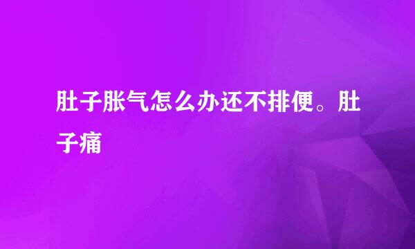 肚子胀气怎么办还不排便。肚子痛