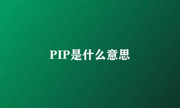 PIP是什么意思