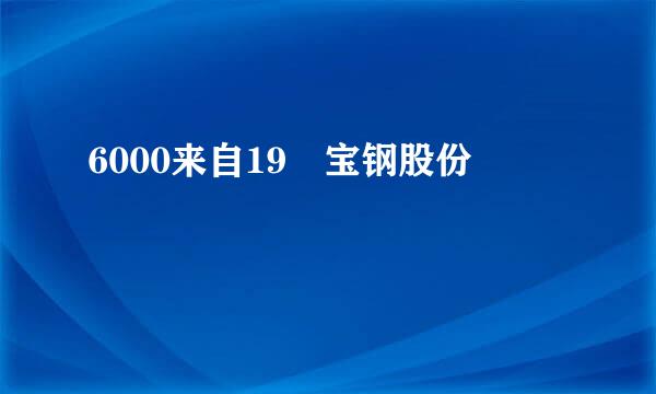 6000来自19 宝钢股份