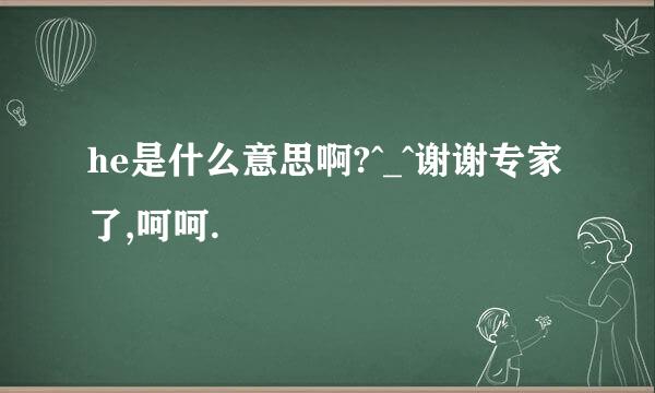 he是什么意思啊?^_^谢谢专家了,呵呵.