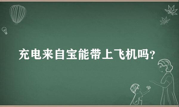 充电来自宝能带上飞机吗？