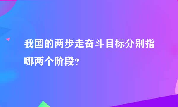 我国的两步走奋斗目标分别指哪两个阶段？