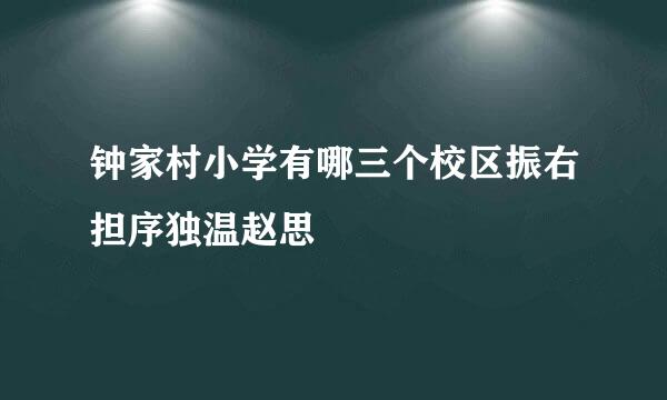 钟家村小学有哪三个校区振右担序独温赵思