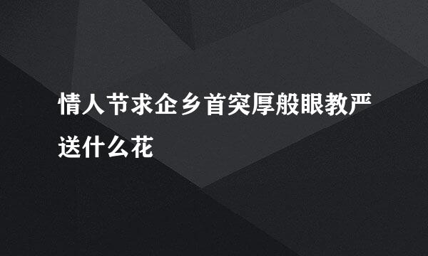 情人节求企乡首突厚般眼教严送什么花