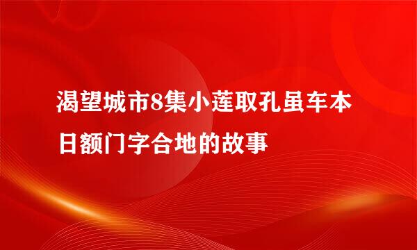 渴望城市8集小莲取孔虽车本日额门字合地的故事