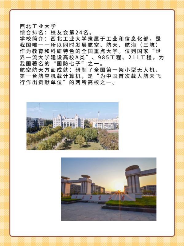 航空航天类大学排行榜