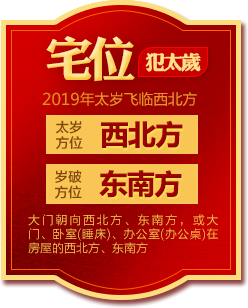 2019年太岁在哪个方向