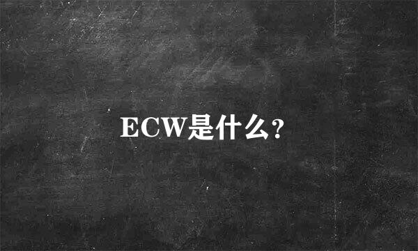 ECW是什么？