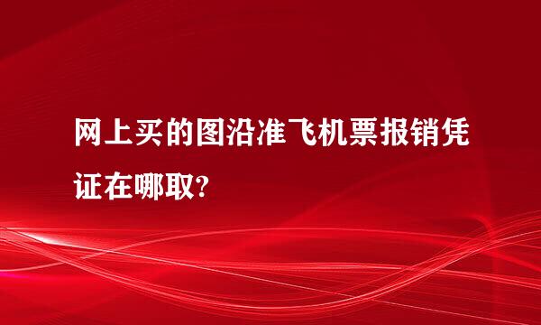 网上买的图沿准飞机票报销凭证在哪取?