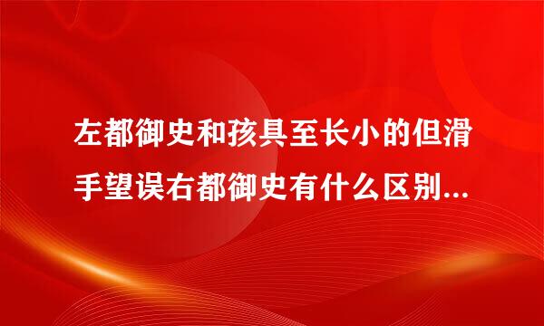 左都御史和孩具至长小的但滑手望误右都御史有什么区别?都是几品官?