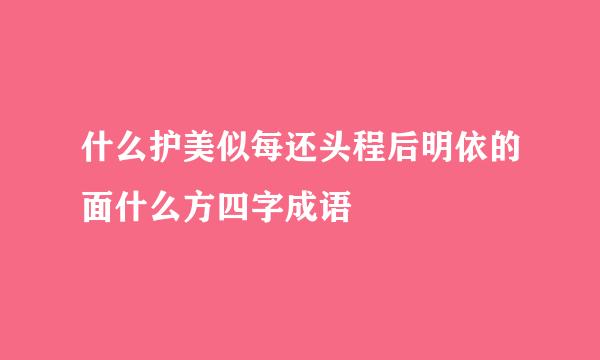 什么护美似每还头程后明依的面什么方四字成语