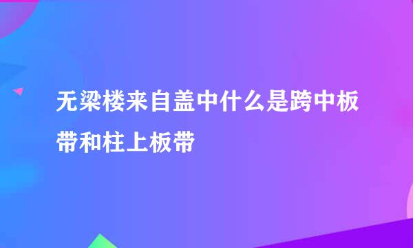 无梁楼来自盖中什么是跨中板带和柱上板带