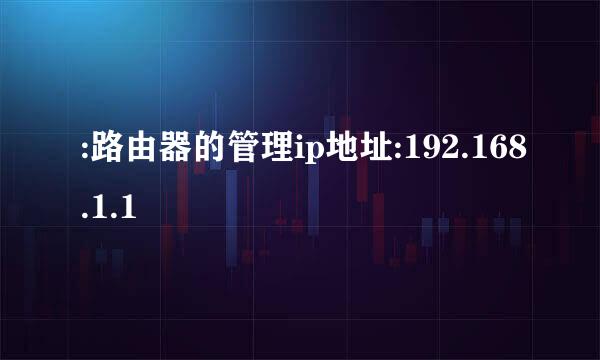 :路由器的管理ip地址:192.168.1.1