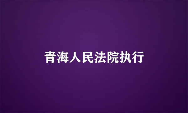 青海人民法院执行