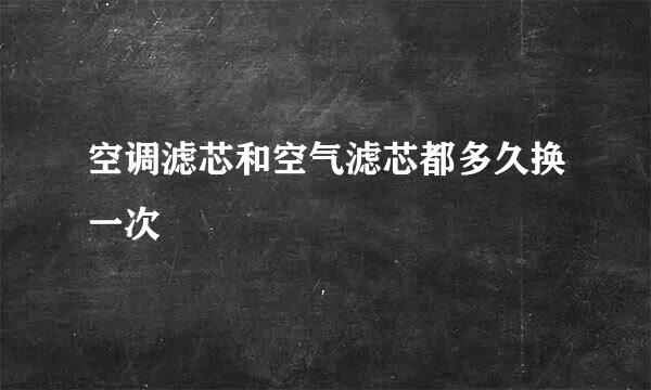 空调滤芯和空气滤芯都多久换一次