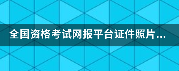 全国资格考试网报平台证件照片怎么审核处理？