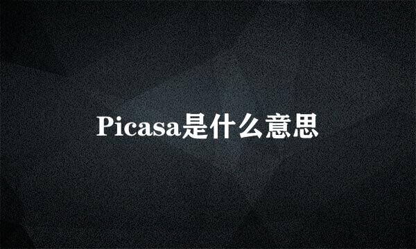 Picasa是什么意思