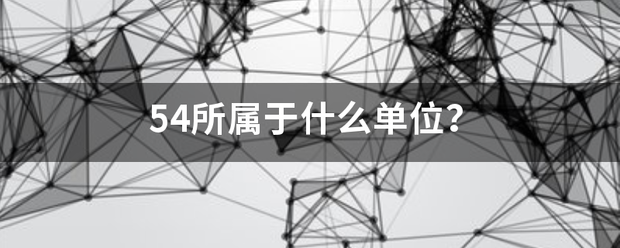 54所属于什么单位？