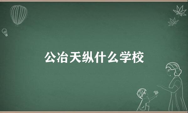 公冶天纵什么学校