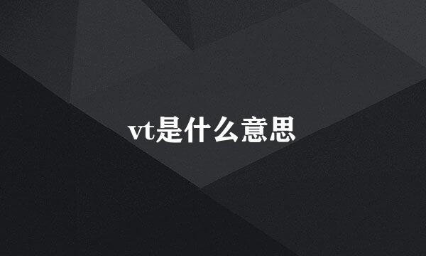 vt是什么意思