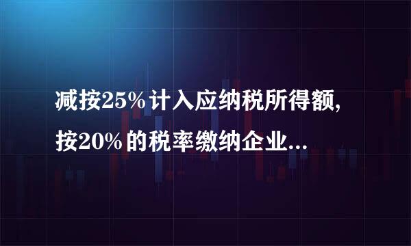 减按25%计入应纳税所得额,按20%的税率缴纳企业所得税怎么计算